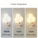 Cute monkey tree wall lamp bedroom cloud shape light