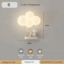 Cute monkey tree wall lamp bedroom cloud shape light