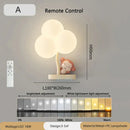 Cute monkey tree wall lamp bedroom cloud shape light