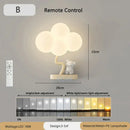 Cute monkey tree wall lamp bedroom cloud shape light