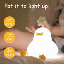 Cute penguin white silicone night light bedroom usb rechargeable lamp