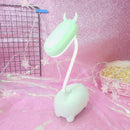 Cute pig elk night lamp pink white mint bedroom desk light
