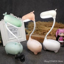 Cute pig elk night lamp pink white mint bedroom desk light