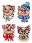 Cute Piggies P-279 / SR-279 Plastic Canvas Counted Cross Stitch Kit