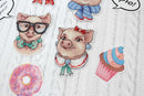 Cute Piggies P-279 / SR-279 Plastic Canvas Counted Cross Stitch Kit