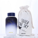 DecorBites™ Blue Glass Water Bottle 600ml Cute Polar Bear Seal Design Waterbottle