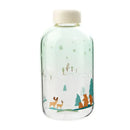 DecorBites™ Blue Glass Water Bottle 600ml Cute Polar Bear Seal Design Waterbottle
