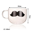 Cute polar bear glass coffee mug kitchen heat resistant tea cup