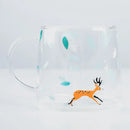 Cute polar bear glass coffee mug kitchen heat resistant tea cup