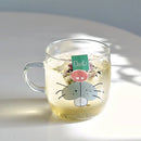 Cute polar bear glass coffee mug kitchen heat resistant tea cup