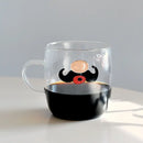 Cute polar bear glass coffee mug kitchen heat resistant tea cup