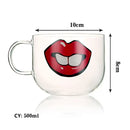 Cute polar bear glass coffee mug kitchen heat resistant tea cup