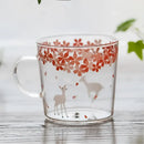 Cute polar bear glass coffee mug kitchen heat resistant tea cup