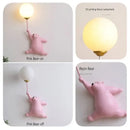 DecorBites™ Bear Wall Lamp | Cute Nordic Cartoon Design for Girls Bedroom, Study, Dormitory