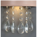 Cute resin crystal pink crown wall sconce bedroom light