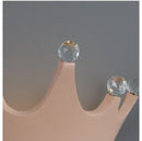 Cute resin crystal pink crown wall sconce bedroom light