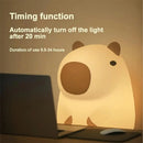 DecorBites™ Capybara Silicone Night Light | Rechargeable, Adjustable Brightness, Timer, Cute Animal Design