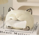 Cute white ceramic poodle cartoon puppy tissue box bedroom decor