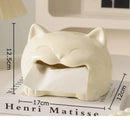 Cute white ceramic poodle cartoon puppy tissue box bedroom decor