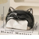 Cute white ceramic poodle cartoon puppy tissue box bedroom decor