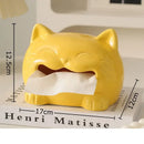 Cute white ceramic poodle cartoon puppy tissue box bedroom decor