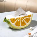 Cute yellow lemon ceramic tissue box bedroom table decor