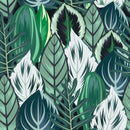 Large Leaves Pattern Wallpaper