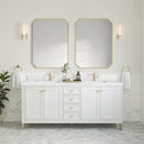 James Martin Chicago 72" Double Bathroom Vanity, Glossy White