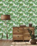 Stylish Green Plants Wallpaper Fashionable