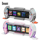 Cyberpunk pixel art clock silver & pink rgb display bedroom decor