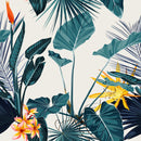 Exotic Brightly Flowers Wallpaper