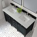 James Martin Brittany 60" Double Bathroom Vanity, Black Onyx