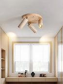Cylindrical Terra Beam Travertine Ceiling Light
