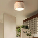 Cylindrical Travertine Ceiling Light