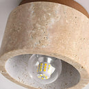 Cylindrical Travertine Ceiling Light
