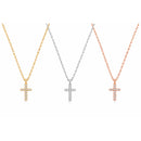 Cubic Zirconia Cross Necklace | Multiple Colors | Lux by Leslie