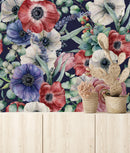 Modish Multicolored Poppies Wallpaper Tasteful