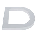 Arial Font White Painted MDF Wood Letter D (6 Inches)