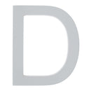 Arial Font White Painted MDF Wood Letter D (6 Inches)