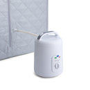 Durasage Lightweight Portable Personal Steam Sauna Spa for Relaxation at Home, 60 Minute Timer, 800 Watt Steam Generator, Chair Included - Silver