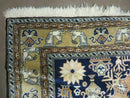 Persian Qum Rug 5.6 x 8.8, Navy Blue