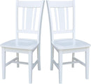 Set of Two White San Remo Splatback Dining Chairs