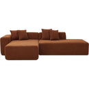 Modular Sectional Couch, Lambswool Fabric Modern L-Shape Sectional Sofa with Chaise Lounge, Living Room Upholstered 5-seater Corner Sofa Couch for Bedrooms, Apartment