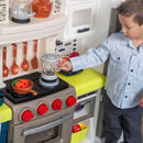 Durable Plastic Kids Kitchen Playset Bright Lights