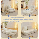 Human Dog Bed, Lazy Sofa Couch, 5 Adjustable Position,sit,sleep,fold,suit to put in bedroom, living room, Space Saving Design,White