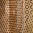 TREXM Wood Accent Cabinet with Storage, Rustic Mango Wood Storage Cabinet with Fluted Design and Adjustable Shelf for Dining Room, Kitchen, and Living Room (Natural)
