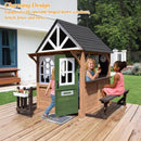 Premium Large Fir Wood Outdoor Playhouse DutchDoor