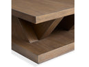 Lansbury - Square Cocktail Table With Casters - Antique Wheat