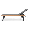 WATERLOO CHAISE LOUNGE WITH ATTACHED WOOD SIDE TABLE, 1PC, (62756.00BLK)