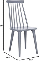 Grey Farmhouse Spindle Side Dining Chairs Set Of 2